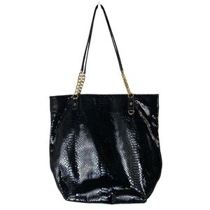 Michael Kors Jet Set Chain Tote Leather Black Handbag